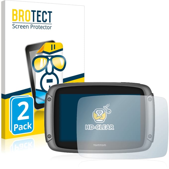 BROTECT - Screenprotector voor TomTom Rider 50 - Folie Beschermfolie transparant 2 Stuks