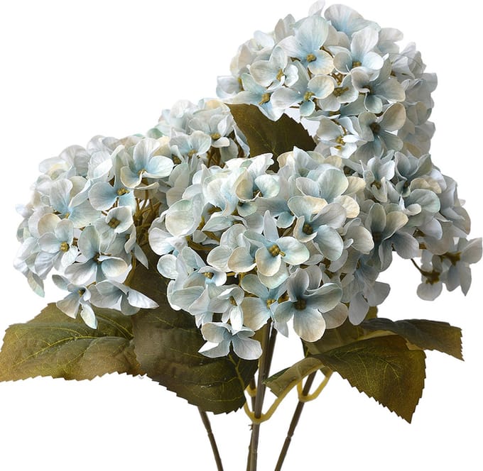 Clayre & Eef Kunstbloem Hortensia 45 cm Blauw Kunststof