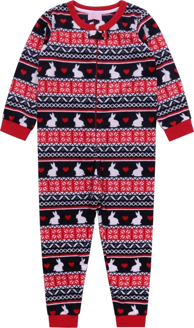 Marineblauw-rode konijnenpyjama