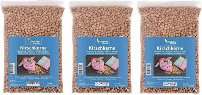 Knutsel/hobby Kersenpitten - 3x - 1 kilo - warmtezak kersenpitten - voor in de magnetron