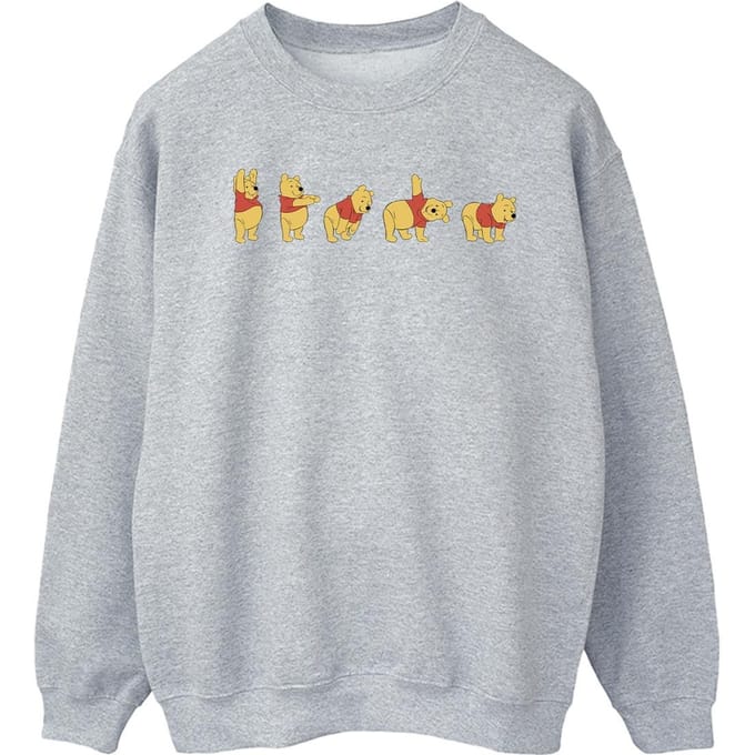 Disney Heren Winnie De Poeh Stretching Sweatshirt (Sportgrijs)