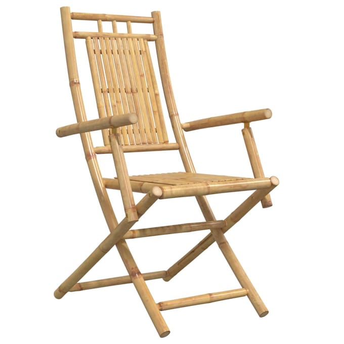 vidaXL - Opklapbare - stoelen, - 6 - stuks, - 53x66x99 - cm, - bamboe