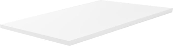 Wiesbaden Vision Topblad 81 x 46,5 x 2,5 cm - Glans Wit