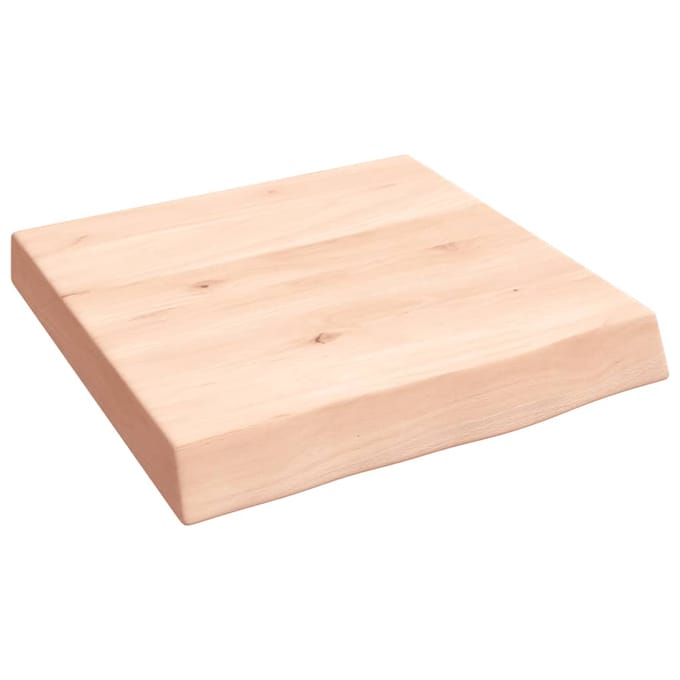 vidaXL - Wastafelblad - 40x40x(2-6) - cm - onbehandeld - massief - hout