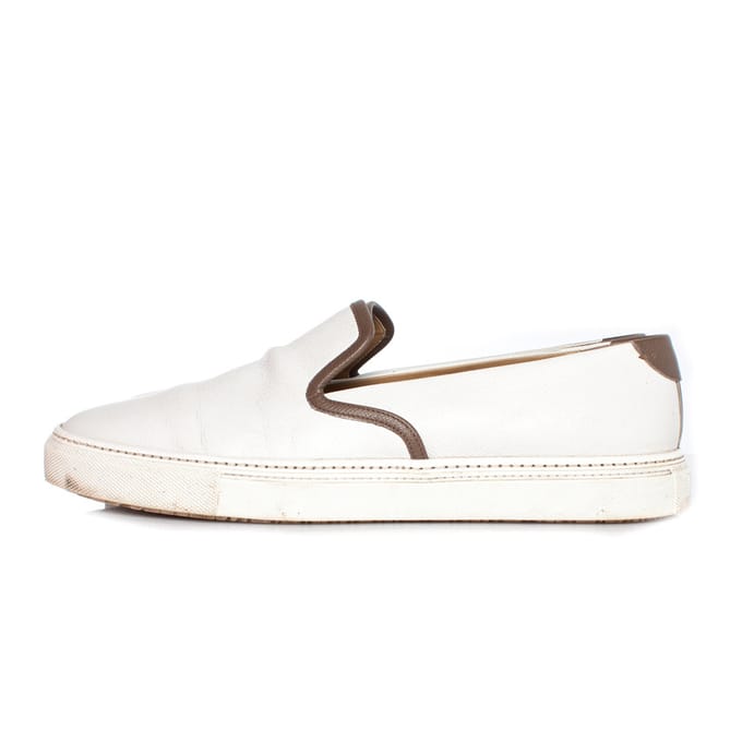 Hermes Slip on sneakers in wit leer