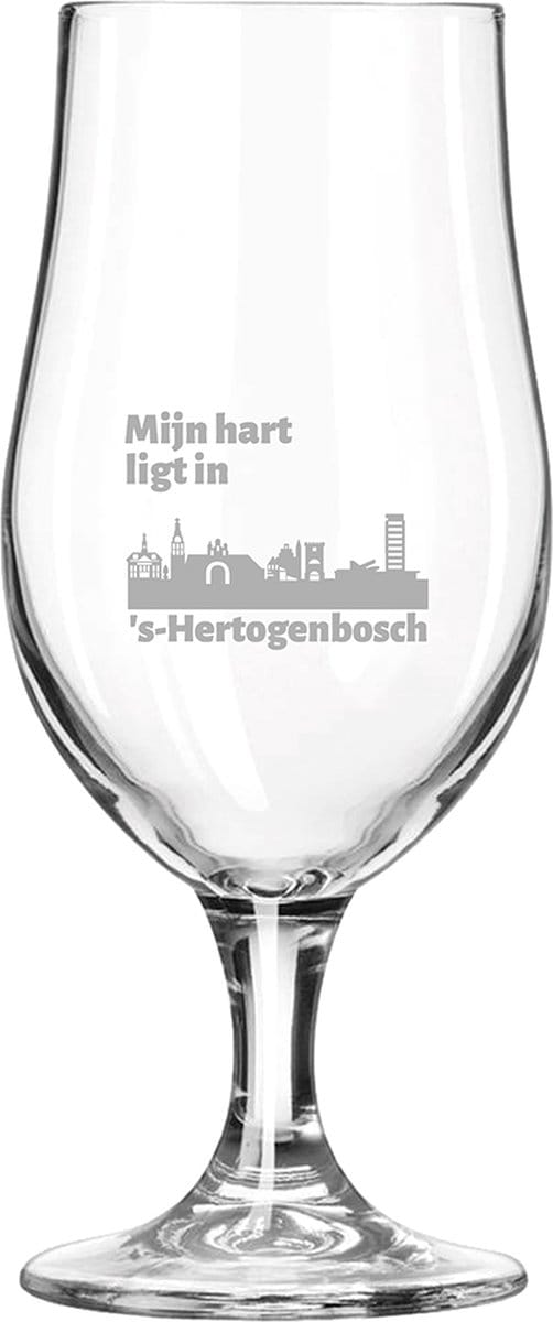Gegraveerde bierglas op voet 49cl Den Bosch