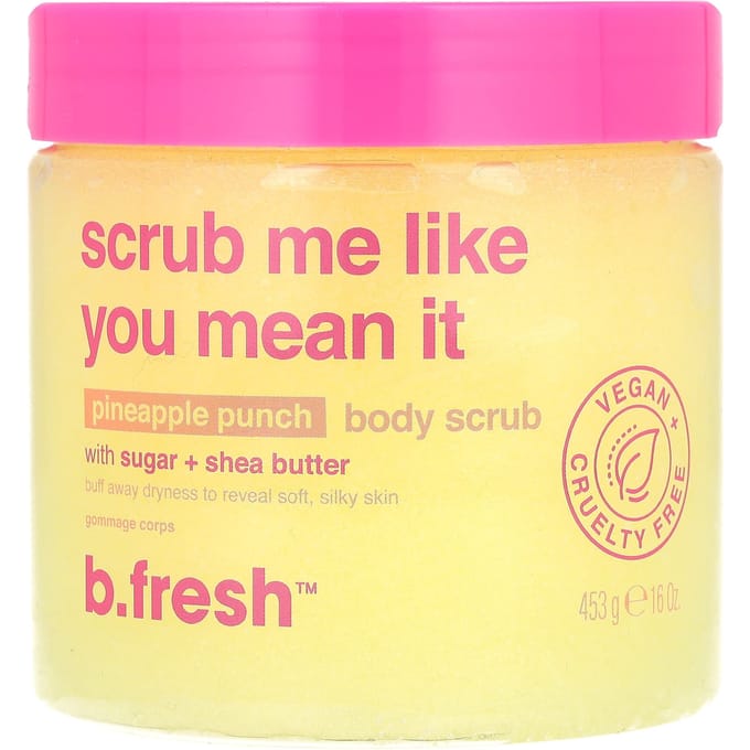 B.Fresh, Body Scrub Met Suiker En Shea Boter, Ananas Punch, 453G (16oz) beige
