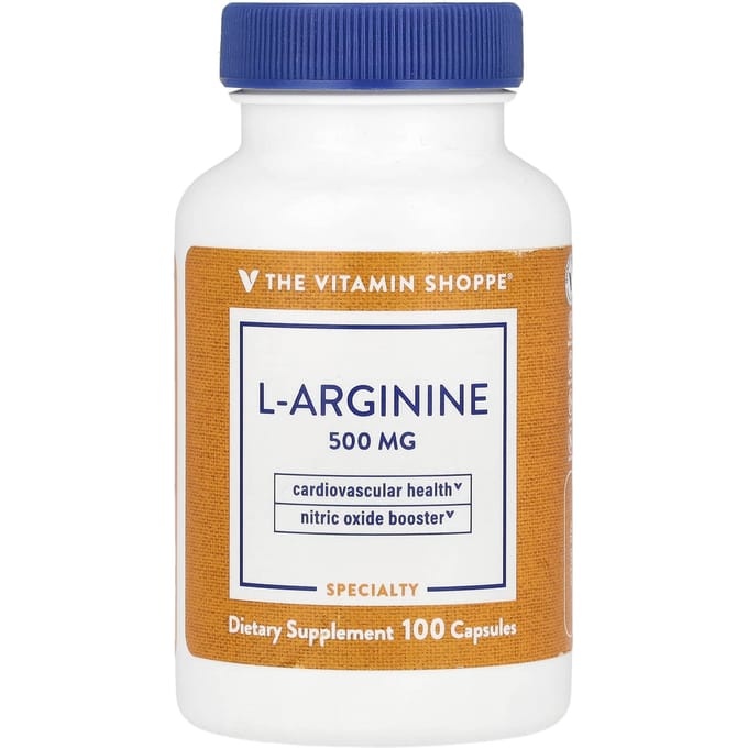 The Vitamin Shoppe, l-arginine, 500 mg, 100 capsules