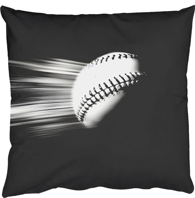Sierkussens - Kussentjes Woonkamer - 45x45 cm - Honkbal - Wit - Vliegt