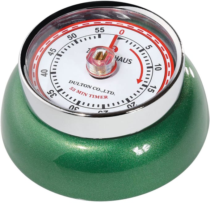 Zassenhaus Timer Speed Kookwekker - Retro Look - Magnetisch - Racing Green