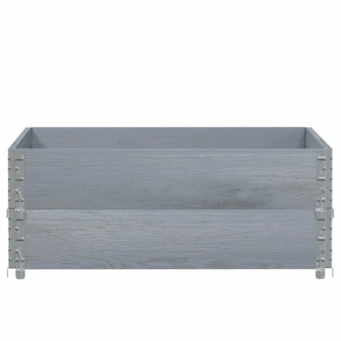vidaXL - Plantenbak - 100x100 - cm - massief - grenenhout - grijs