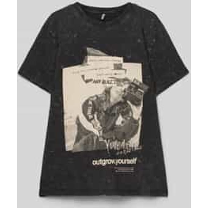Regular fit T-shirt van puur katoen, model 'PERNILLE'