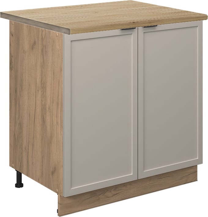 Vicco Fame-Line Keukenonderkast – 80 cm met legplank, WB Eik GrijsBeige