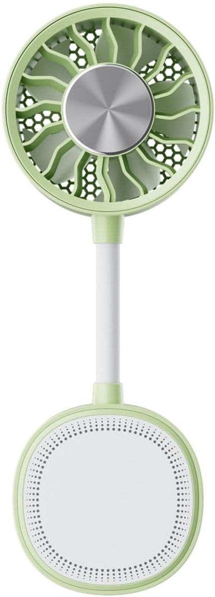 LISM-Zomerventilator met magneetsluiting, draagbare koelventilator met USB-oplaadfunctie, tafelventilator (groen)