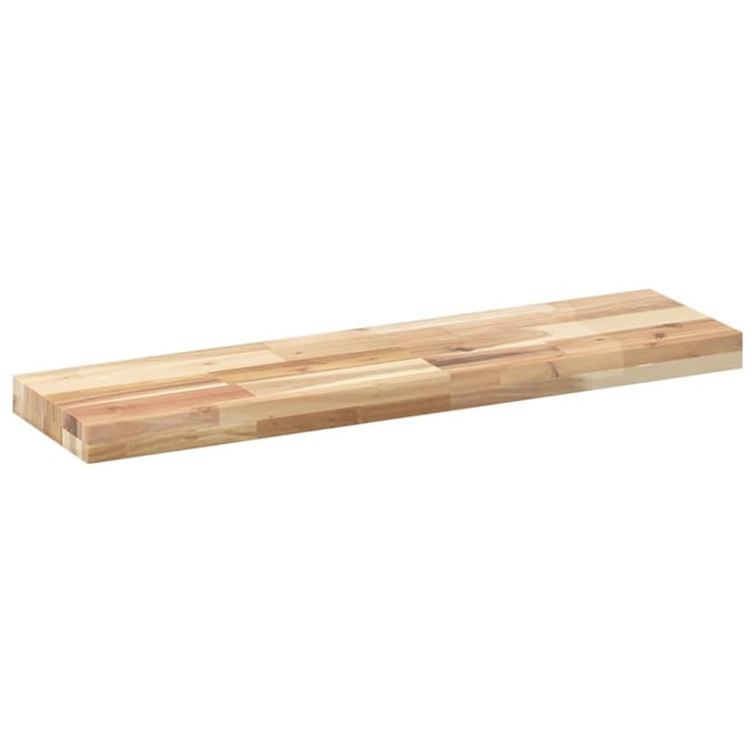 vidaXL - Wandschappen - 2 - st - zwevend - 80x20x4 - cm - onbehandeld - acaciahout
