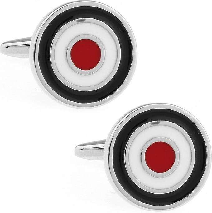 Amanto Manchetknopen Asim - 316L Staal - Spel - Darts - ∅18mm