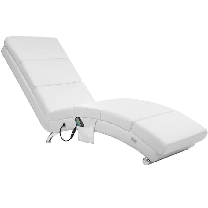 Casaria Relaxfauteuil - Massage en Verwarmingsfunctie - Wit