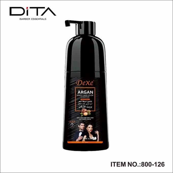 Dexe - Argan Speedy Hair Color Shampoo - Natural Black - 420ml