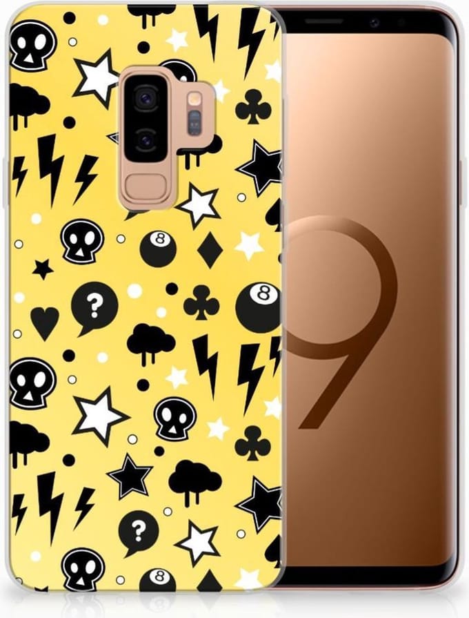 Silicone Back Case Samsung Galaxy S9 Plus Punk Geel