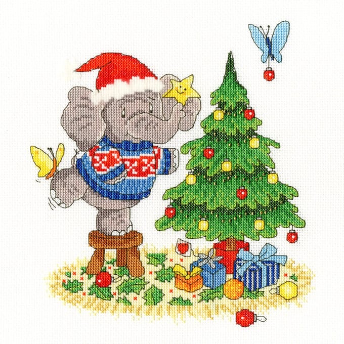Simon Taylor-Kielty A Merry Elly Christmas borduren (pakket)