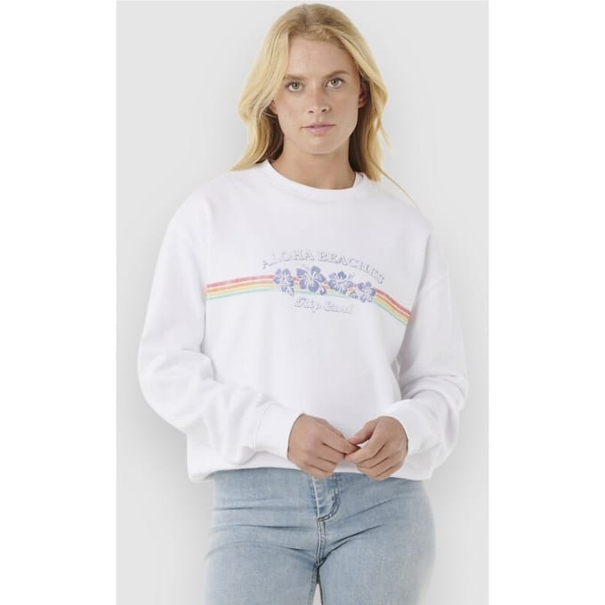 Rip Curl Keepsakes Relaxed Crew Sweatshirt Wit S Vrouw