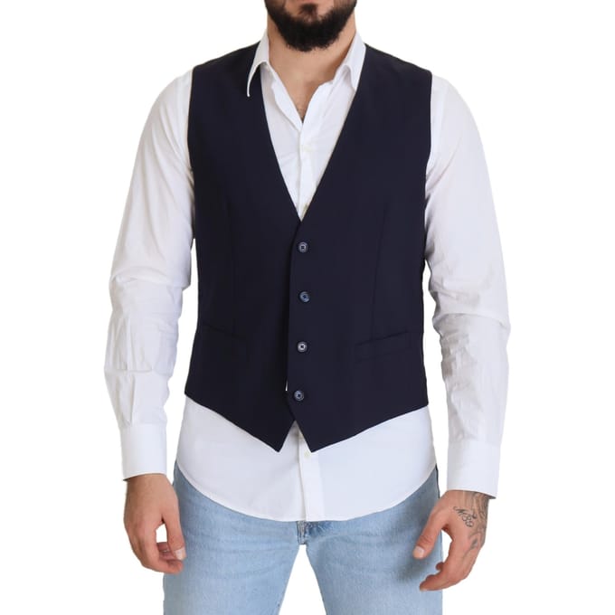 Wollen Vest Klassieke Pasvorm