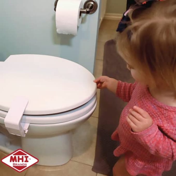Toiletbril Veiligheidslock voor Kinderen - Wit