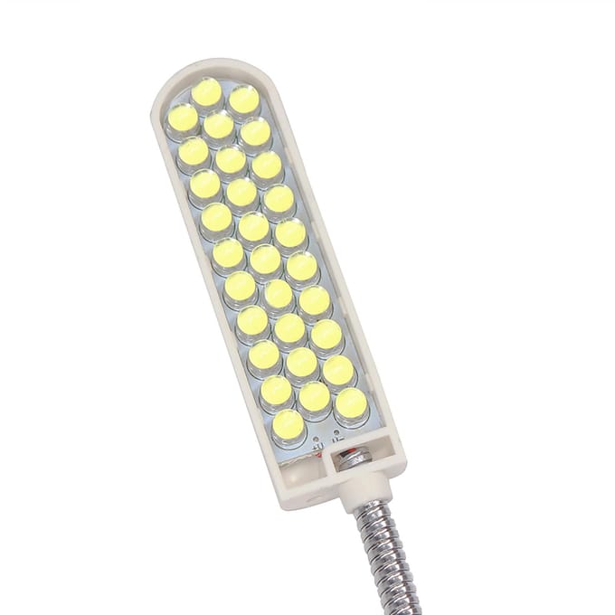 AC110-265V 2W 30LED Naaimachine Licht Magnetische Vaste Basis Flexibele Buis 30led EU plug gray