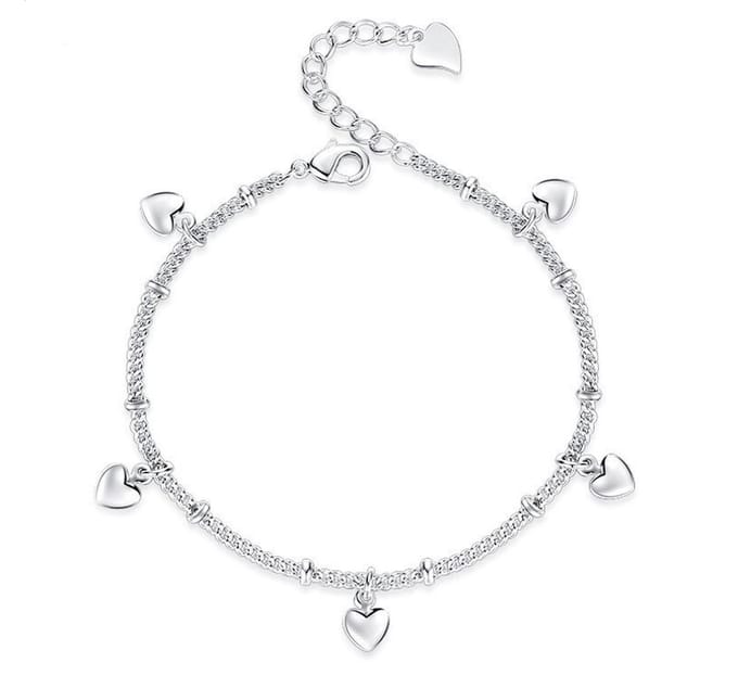 Jomide Armband Hartjes - Zilverkleurig