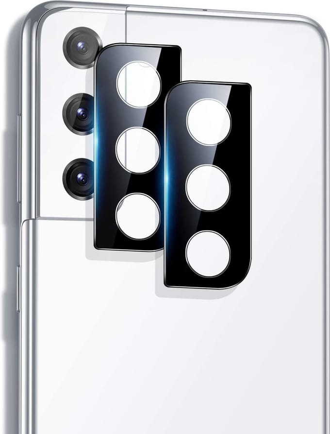 Samsung S21 camera lens Screenprotector - beschermglas - Galaxy Samsung S21 Screenprotector lens Zwart - 2 pack