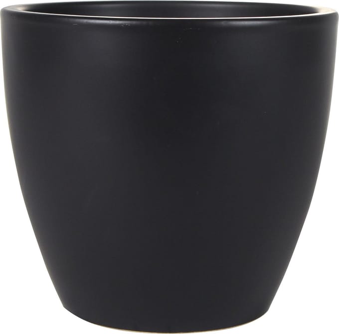 Ter Steege Bloempot - zwart - glans - Scandinavisch - 24 x 22 cm - plantenpot