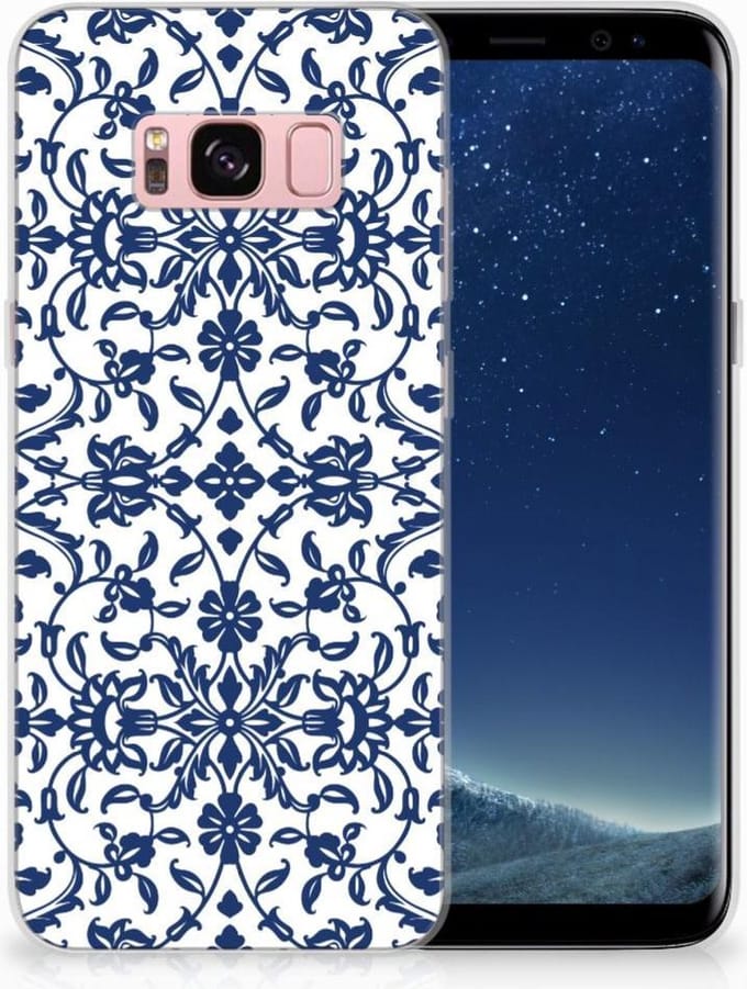 Samsung Galaxy S8 TPU Case Flower Blue