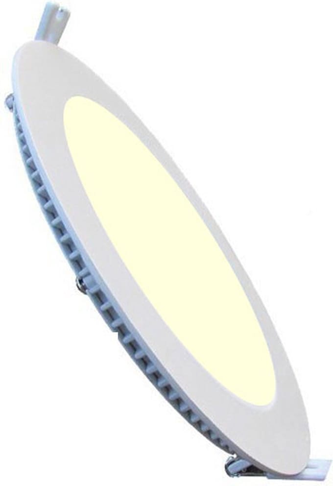 LED Paneel Slim - Ø30 Warm Wit 2700K - 24W Inbouw Rond - Mat Wit - Flikkervrij