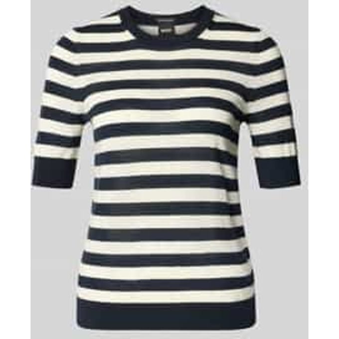 shaped fit gebreide pullover van zuivere scheerwol model 'Farbella'