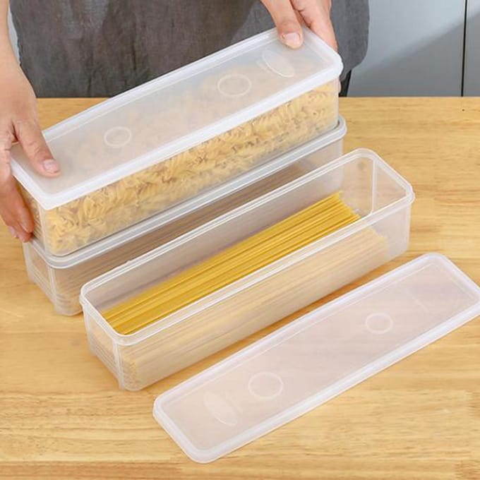 Pastabewaarcontainers Luchtdichte Voedselbewaarcontainers met Deksel voor Voorraadkast Pastabewaarcontainers voor white