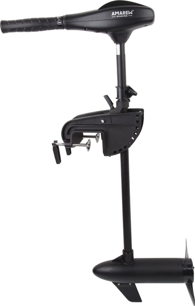 Fluistermotor 48LBS + 110ah accu + 5ah acculader