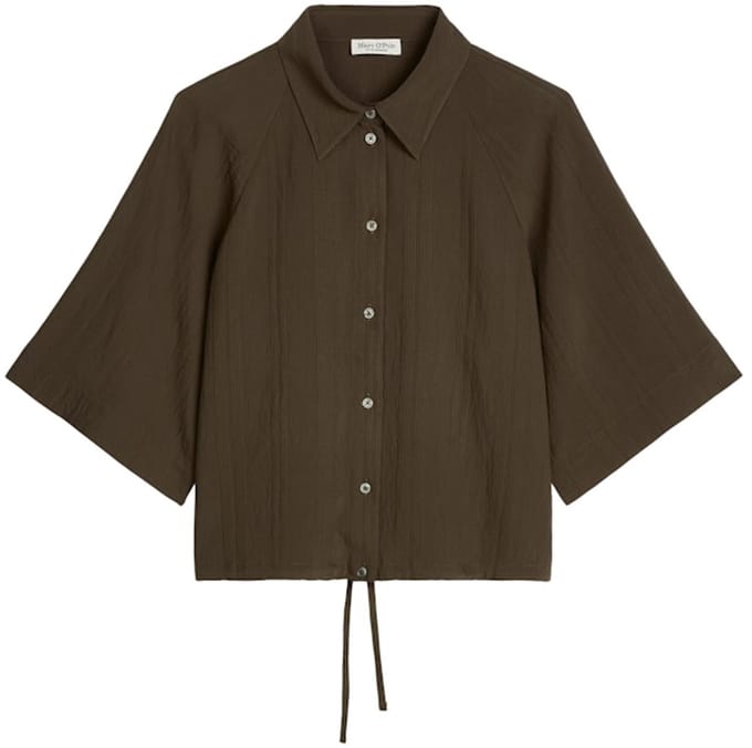 marc o'polo - Dames blouse - Maat 40 - Vrouwen - Bruin - Viscose