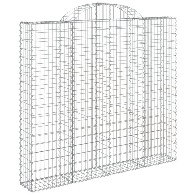 vidaXL - Schanskorf - gewelfd - 200x30x180/200 - cm - gegalvaniseerd - ijzer