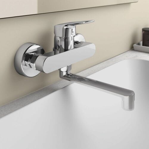 Ideal Standard Ceraflex keukenmengkraan eengreeps muurmodel uitloop 160 mm chroom
