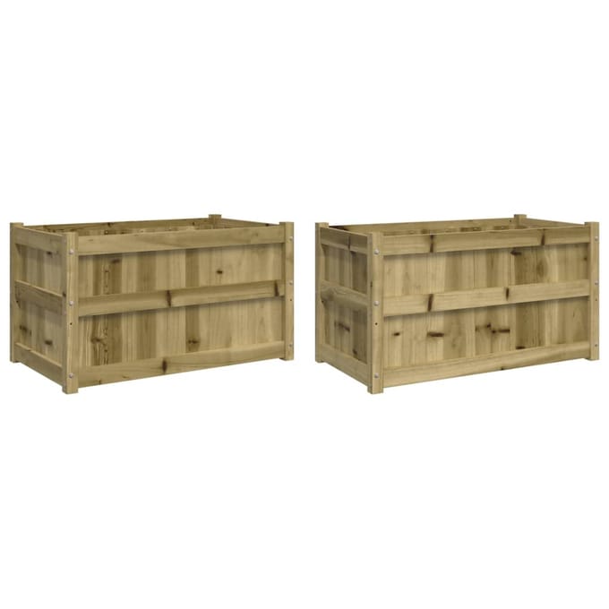 vidaXL - Plantenbakken - 2 - st - cm - geïmpregneerd - hout
