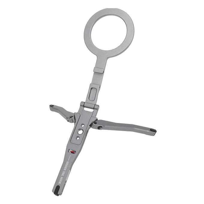 Magnetisch Telefoonstatief Opvouwbaar Mobiele Telefoon Statief Standaard Selfie Stick Aluminiumlegering Antislip gray