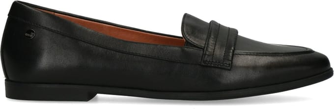 No Stress - Dames - Zwarte leren loafers - Maat 40