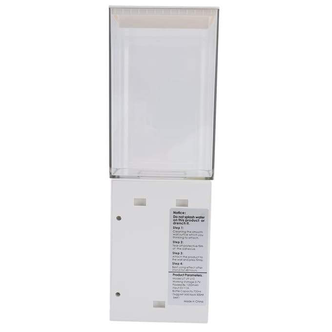 Automatische Mondwaterdispenser met 2 Magnetische Bekers 700ml Capaciteit Slimme Sensor Wandmontage white
