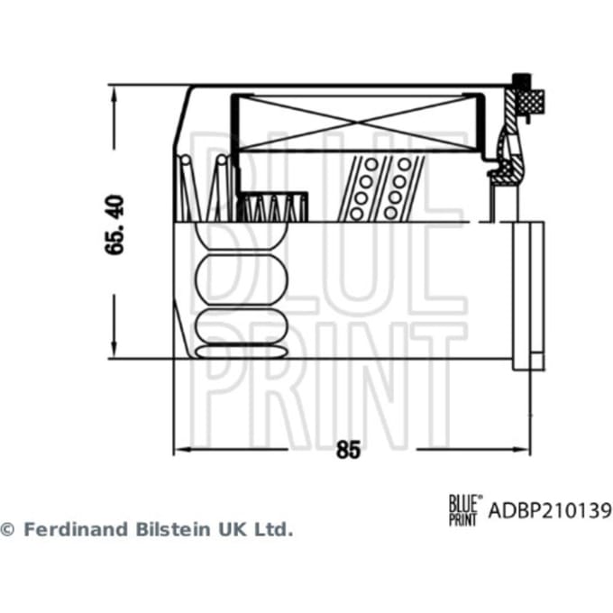 Oliefilter, versnellingsbak BLUE PRINT ADBP210139