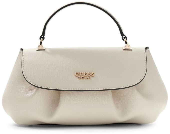 GUESS schoudertas handtas Amorette Top Handle Flap Bag Cream White crème
