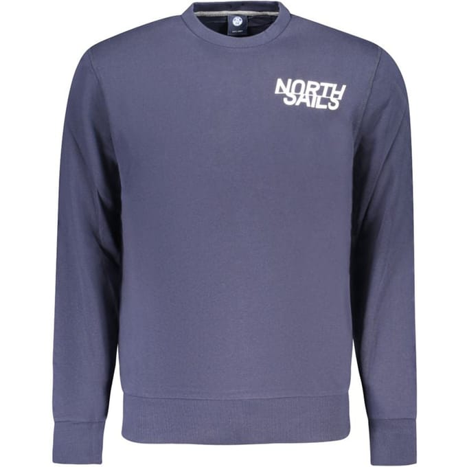 North Sails Blauwe Katoenen Sweatshirt voor Mannen