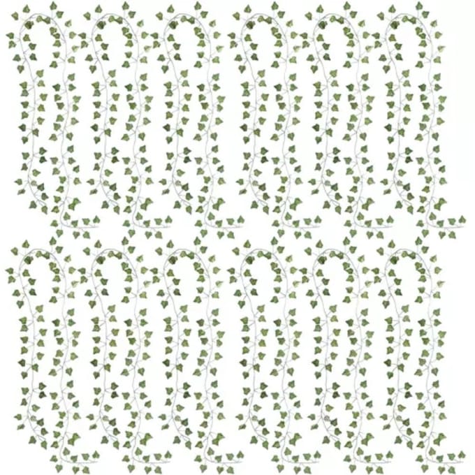 Gardlov Klimop/Hedera kunstplant guirlande - 2x - 25,2 meter - polyester/kunststof - kunstplant slinger