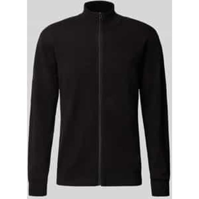 Cardigan met opstaande kraag en ritssluiting