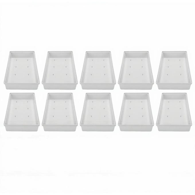 10 stuks bloemschuimschalen voor bloemstukken Rechthoekige houder Plastic moddervestigingsplaten Schalen voor centerpiece white