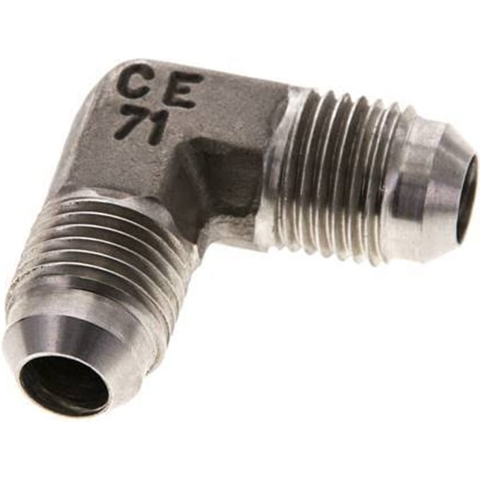 90Graden JIC Hoekfitting UNF 9/16''-18 Mannelijk RVS 350Bar (4917.5Psi)